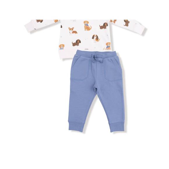 ANGEL DEAR Other - NEW ANGEL DEAR kid's best friend dogs french terry raglan set in multi